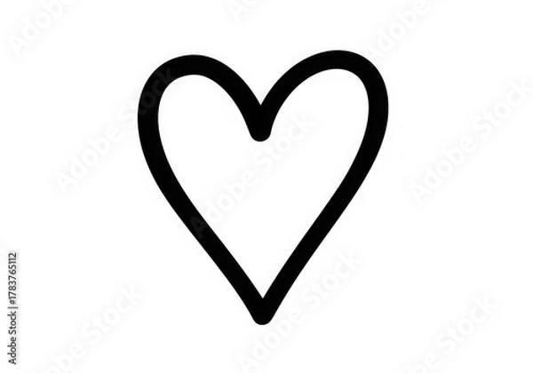 Fototapeta Pixelated heart shape in black and white