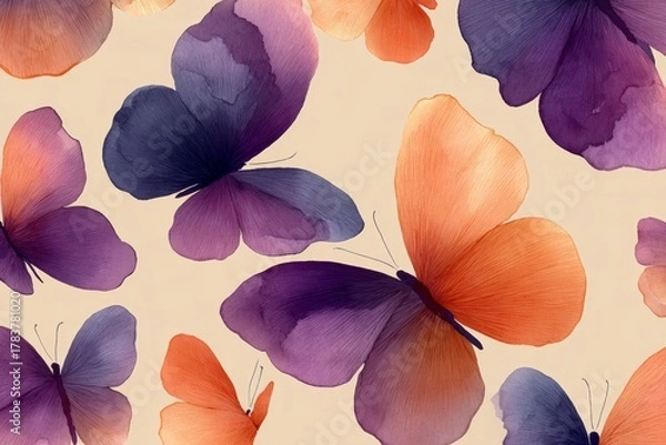 Obraz seamless pattern of butterflys