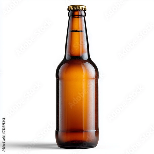 Fototapeta Various alcoholic beverages isolated on a white background. Minimalist product photo for advertising and design