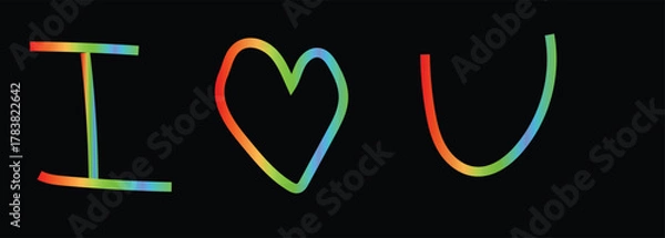 Obraz Abstract geometric shapes with vibrant color gradients and clean lines