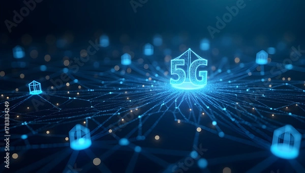 Fototapeta Exploring 5G Technology Advancements: A Comprehensive Research Environment for Experimental Network Analysis and Innovative Solutions in Photo Stock Concepts