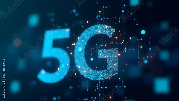 Fototapeta Exploring 5G Technology Advancements: Comprehensive Research on Experimental Network Analysis and Innovative Solutions for Future Digital Transformation in Photo Stock Concepts