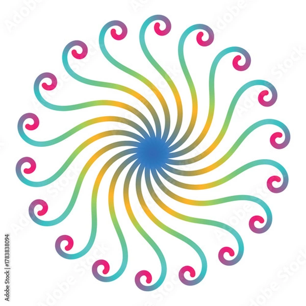 Fototapeta Colorful abstract spiral pattern