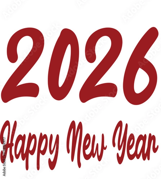 Fototapeta 2026 Minimalist Calendar Template Vector