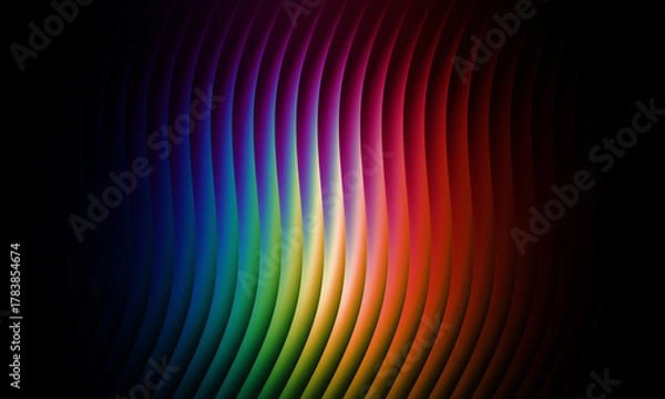 Fototapeta Abstract colorful background with wavy lines creating a vibrant and dynamic visual effect for modern designs