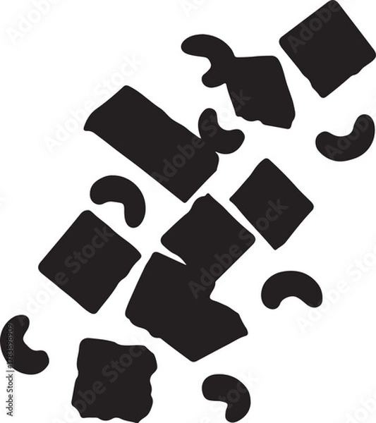 Obraz Minimalist Black and White Cereal Design for Food Packaging and Advertising