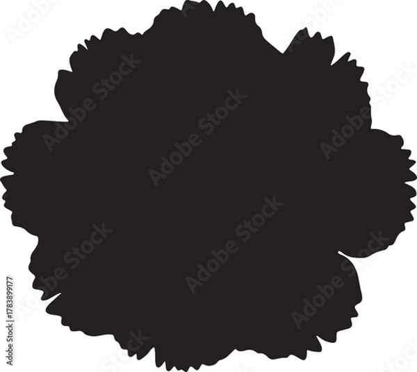 Fototapeta Abstract silhouette of a flower perfect for simple elegant designs