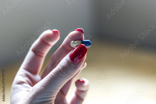 Fototapeta niebieska tabletka