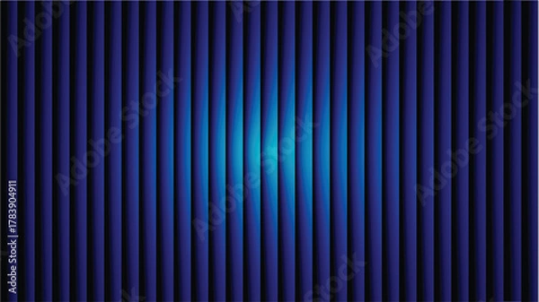 Obraz Abstract blue vertical lines with a bright center glow