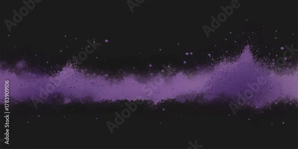 Fototapeta Amidst the dark abstract grunge background, shimmering black and white stars create a cosmic dust of light across the night sky