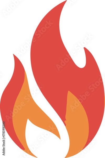Obraz A flame of fire is burning logo icon vector image
