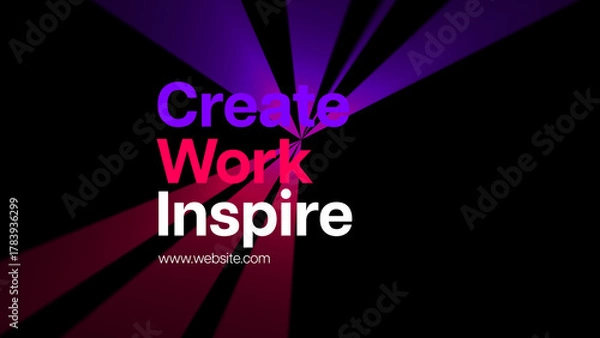 Fototapeta Typography Creative Light Rays