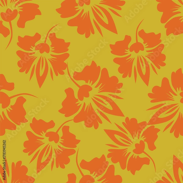 Fototapeta autumn leaves seamless pattern