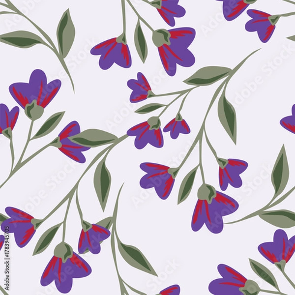 Fototapeta seamless floral pattern