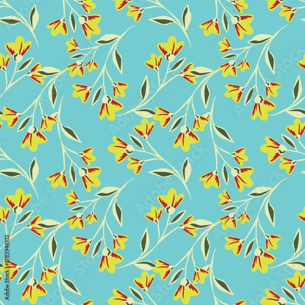 Fototapeta seamless pattern with leaves