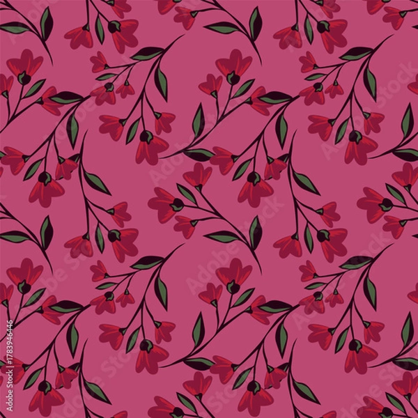 Fototapeta seamless floral pattern