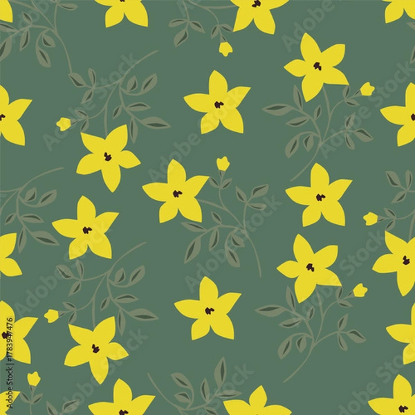 Fototapeta seamless floral pattern