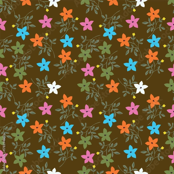 Fototapeta seamless floral pattern