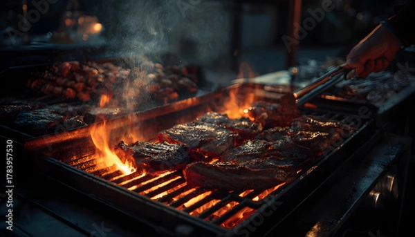 Obraz Cole burning red in the grill