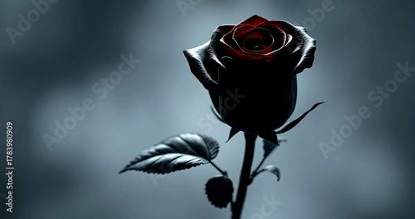 Fototapeta rose on black