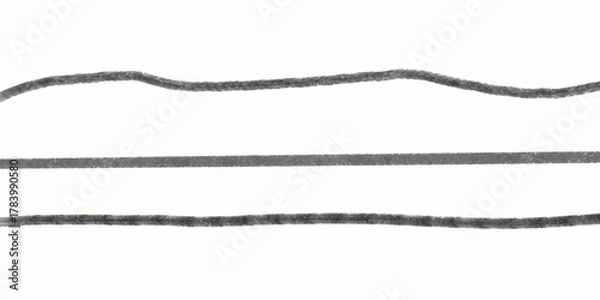Obraz Lines underline. Hand drawn horizontal pencil lines.