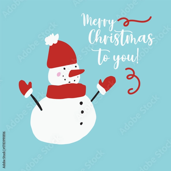 Fototapeta Playful vector illustrations of snowmen with funny winter quotes and sarcastic sayings. Perfect for holiday cards, T-shirts, mugs, posters, and seasonal designs.