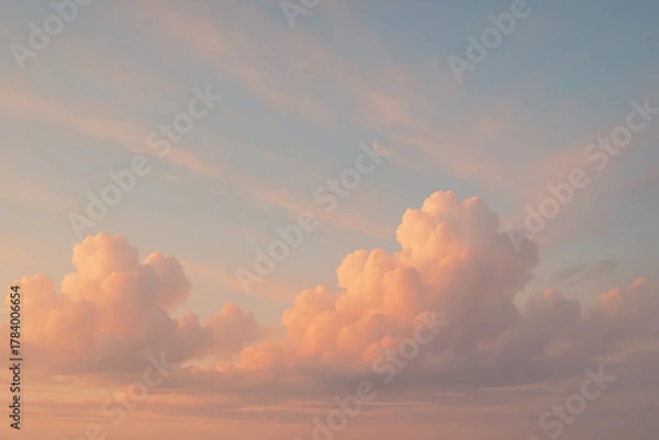Obraz Sky Calm – Soft Gradient Clouds Before Sunset