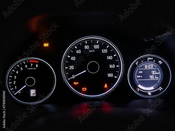 Fototapeta car speedometer