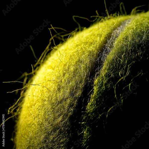 Obraz Close-Up Macro Shot of Tennis Ball Texture