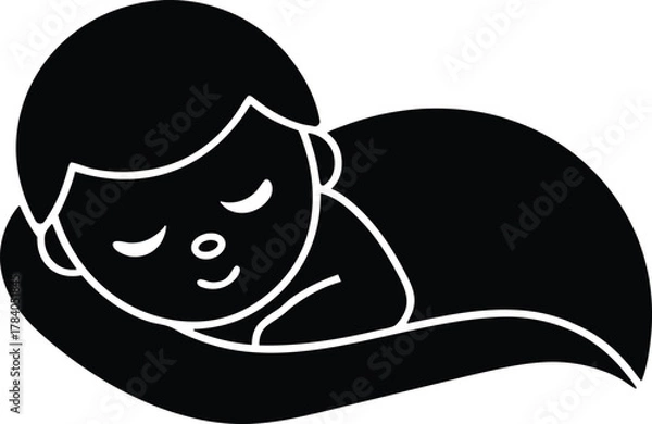Obraz Sleeping Baby Vector Icon