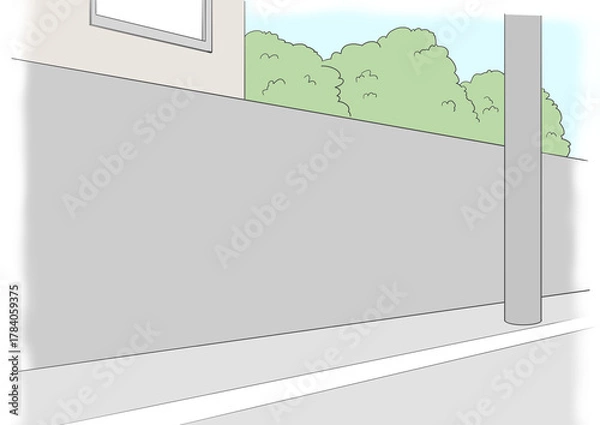 Fototapeta 道路　近所　住宅街　背景素材