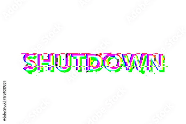 Obraz Shutdown Warning Signal During American Crisis