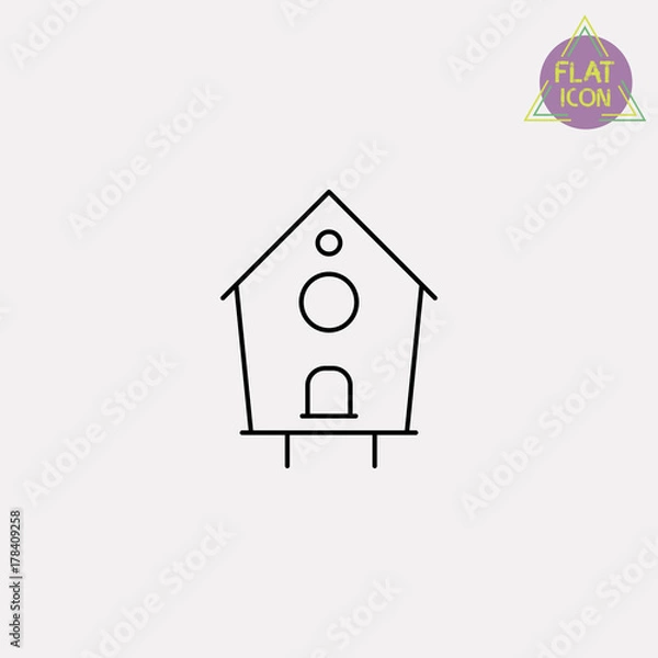 Fototapeta rain line icon