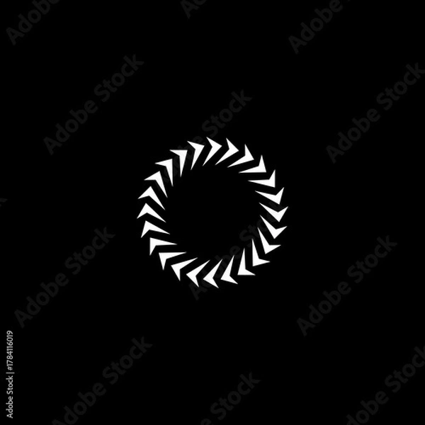Obraz abstract circle logo, simple circular arrow design