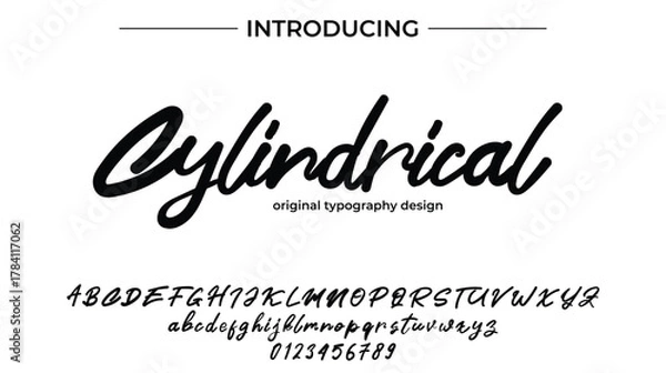 Fototapeta Cylindrical - Elegant Script Font for Smooth Handwritten Design and Creative Typography