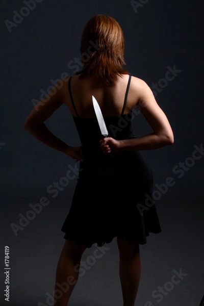 Obraz domestic violence hide knife