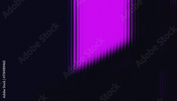 Obraz Neon Magenta Vertical Light Effect on Dark Grained Texture. Abstract Purple Background