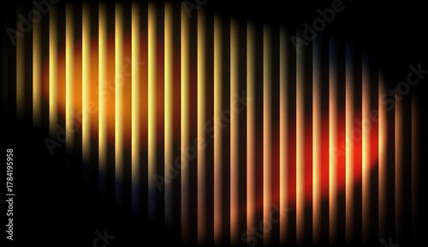 Obraz Warm Orange and Red Neon Light Background with Glass Effect