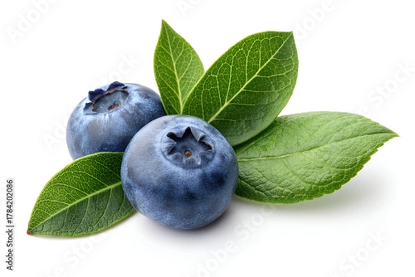 Fototapeta blueberries isolated on white