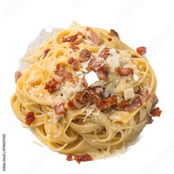 Fototapeta Carbonara isolated on white background