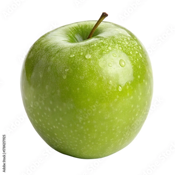 Fototapeta Green apple isolated on white background