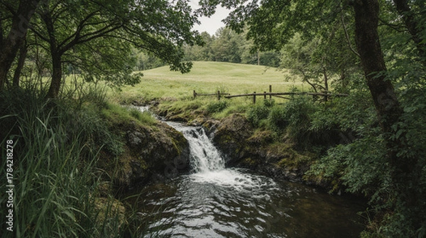 Obraz waterfall in the forest