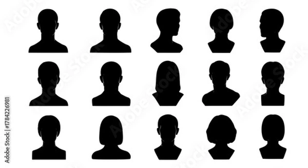 Obraz vector silhouettes of man and woman