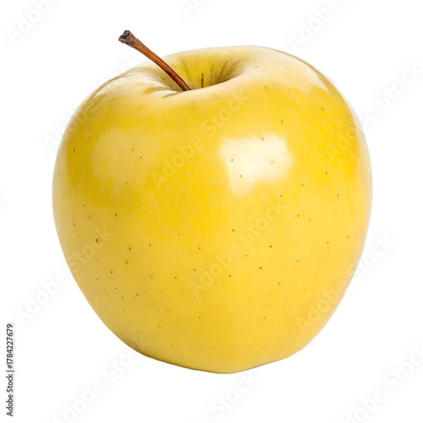 Obraz Yellow apple isolated on white background