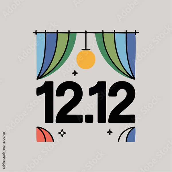 Obraz 1212 Shopping Day Sale Event Graphic Illustration.