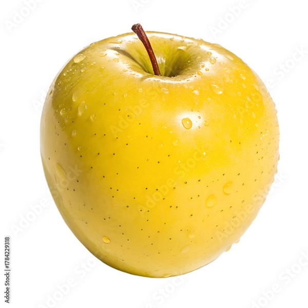 Obraz Yellow apple isolated on white background