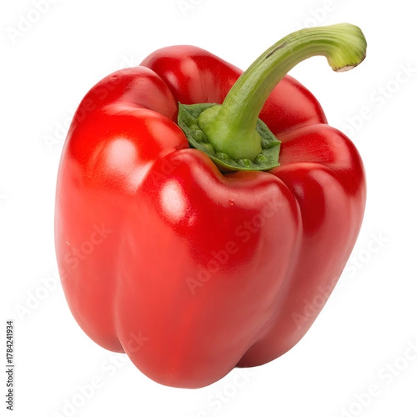 Obraz Red Bell Pepper isolated on white background
