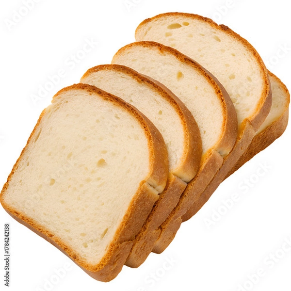 Obraz Sliced Bread isolated on white background