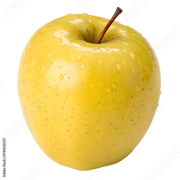 Obraz Yellow apple isolated on white background