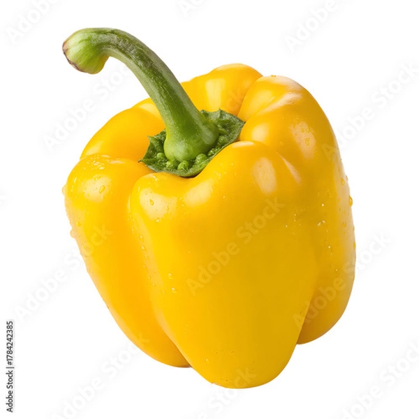 Obraz Yellow Bell Pepper isolated on white background